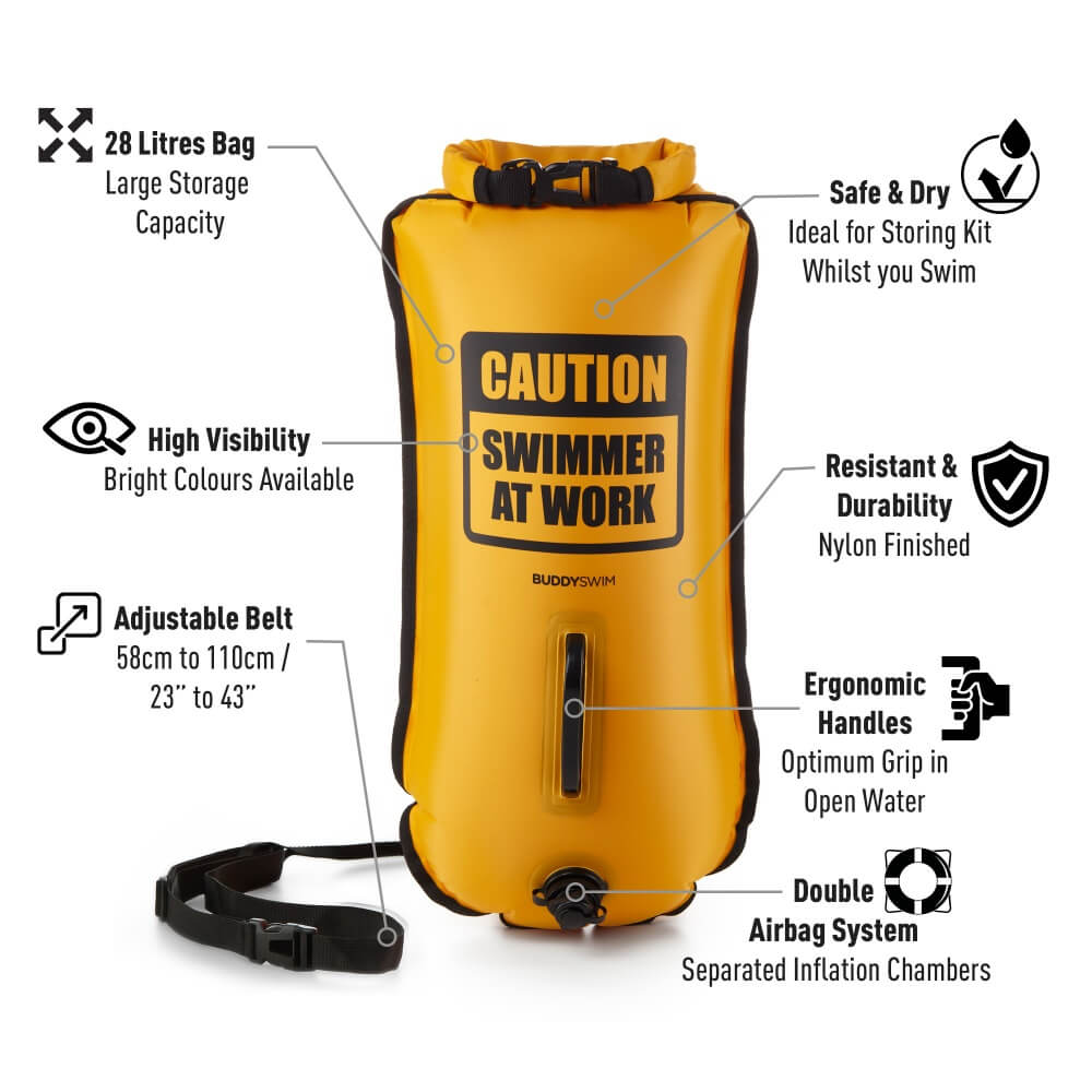 BUDDYSWIM Dry Bag Buoy CSW 28L Yellow boja