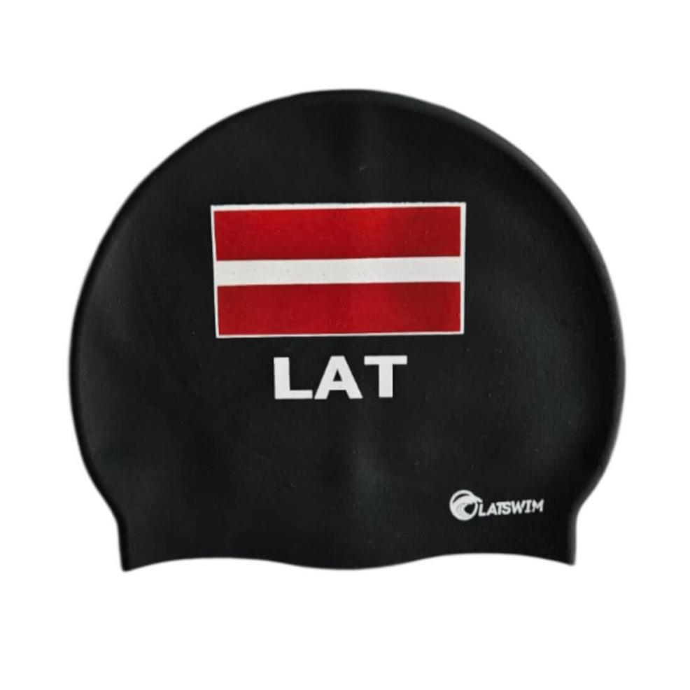 LATSWIM Recycled Black silikona peldcepure