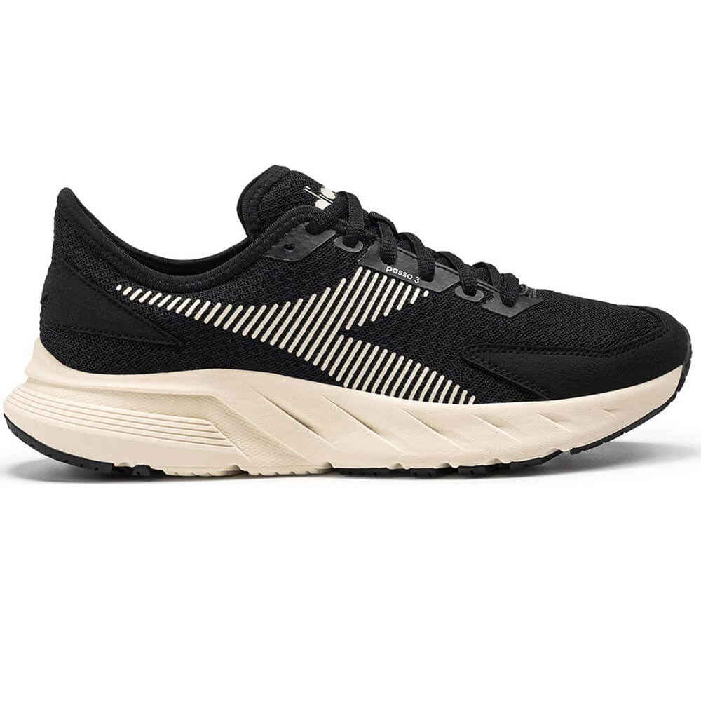 DIADORA Passo 3 Black/Whisper White sieviešu skriešanas apavi