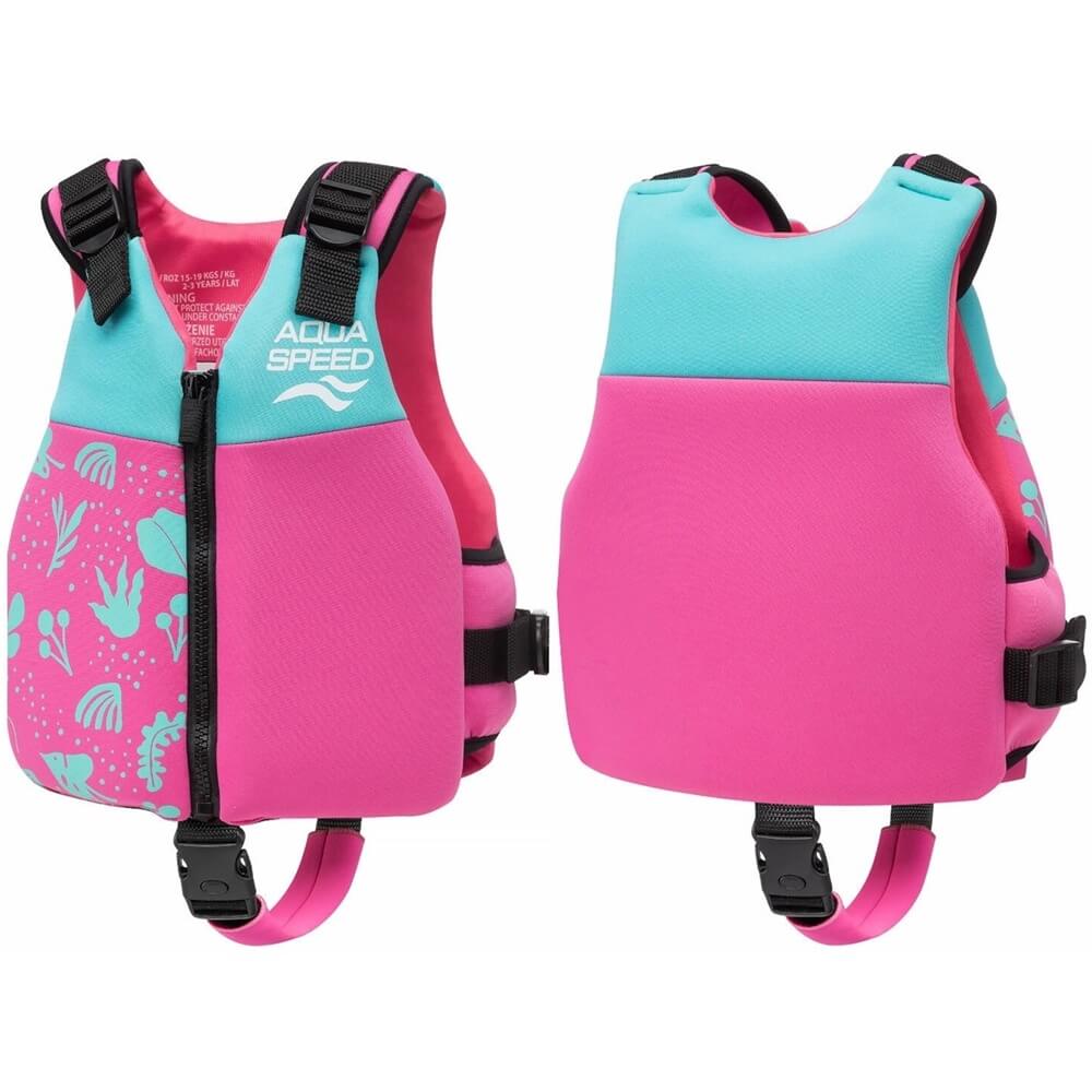 AQUA SPEED Safe Splash Pink/Light Blue peldēšanas veste bērniem