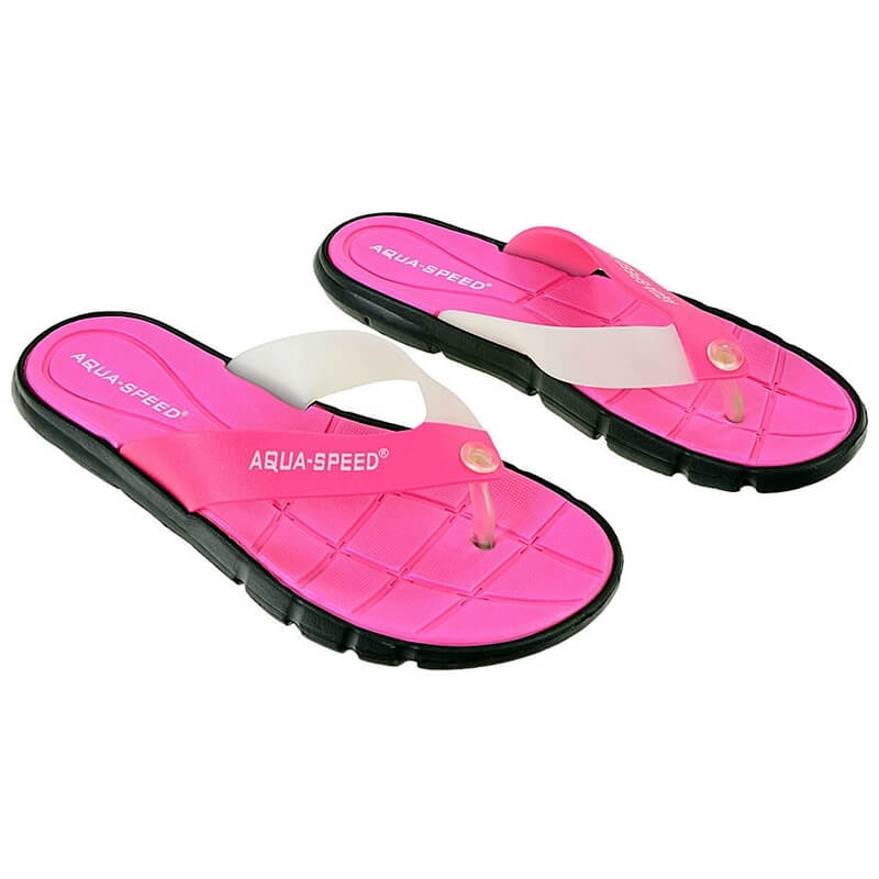 AQUA SPEED Bali Pink/White/Black sieviešu baseina čības