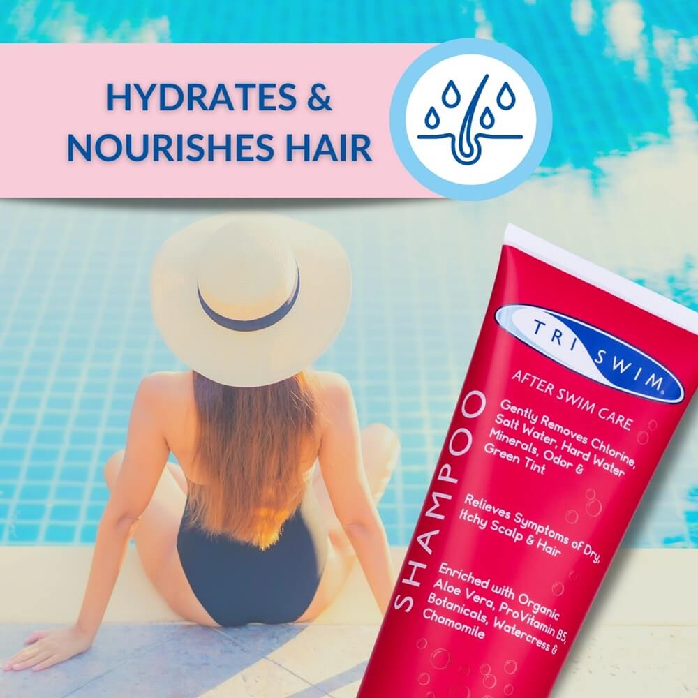 TRISWIM Chlorine Removing Hair Shampoo For Swimmers Lychee Mango (250ml) matu šampūns