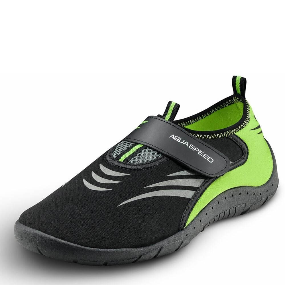 AQUA SPEED Unisex Model 27A Black/Fluo Green ūdens apavi