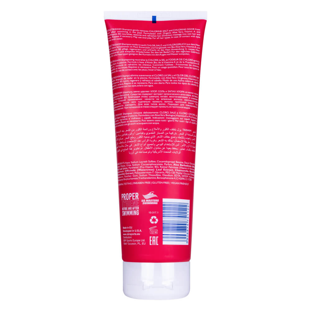 TRISWIM Chlorine Removing Hair Shampoo For Swimmers Lychee Mango (250ml) matu šampūns