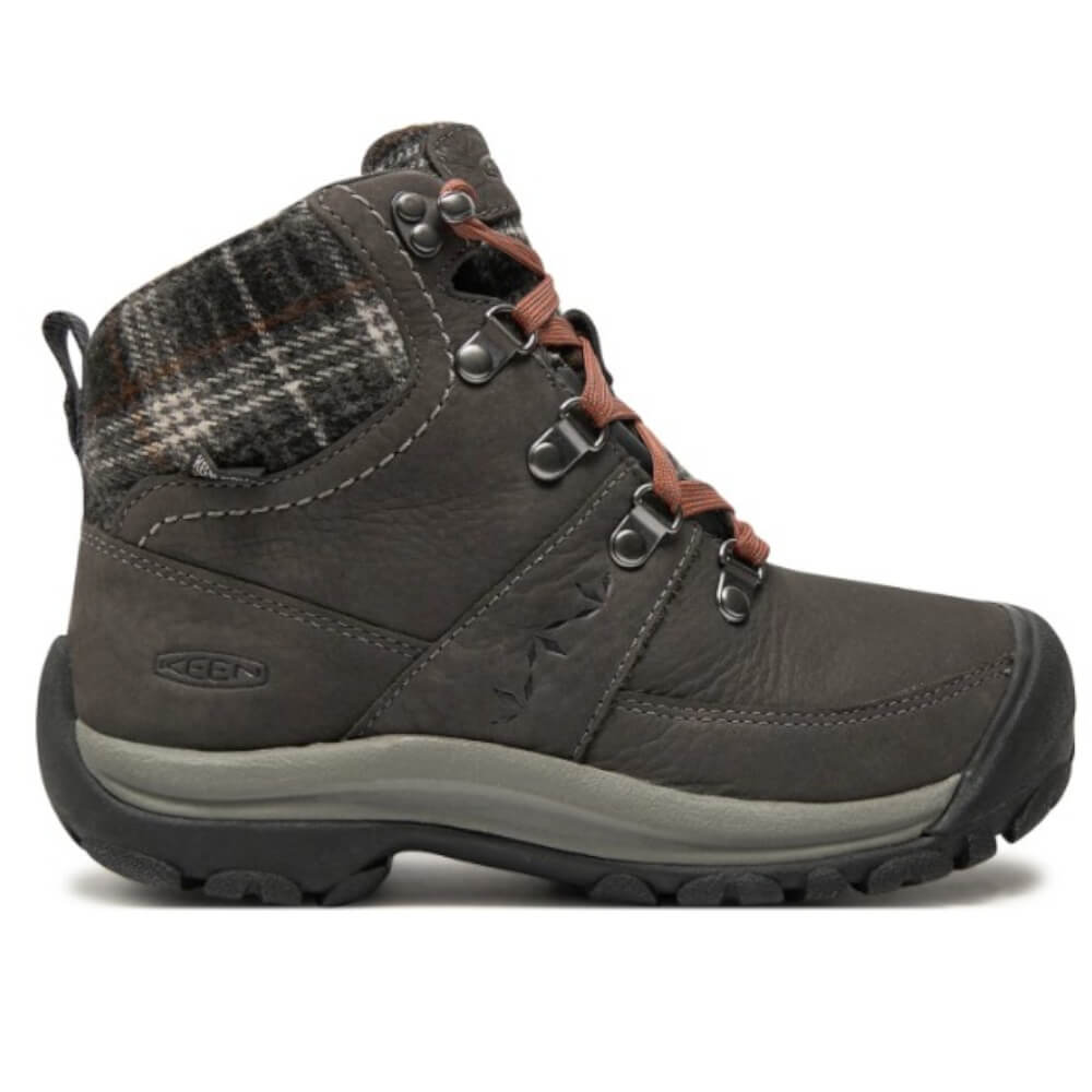 KEEN Kaci III Winter Mid Wp Magnet/Black Plaid sieviešu zābaki