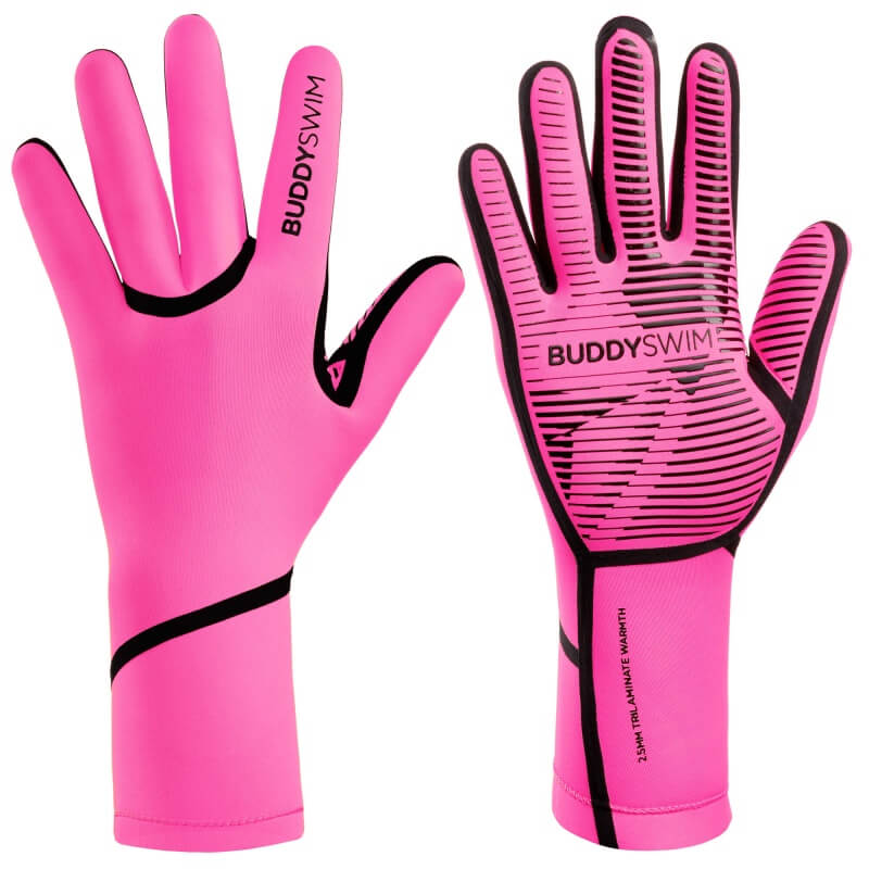 BUDDYSWIM Trilaminate Warmth Pink neoprēna cimdi