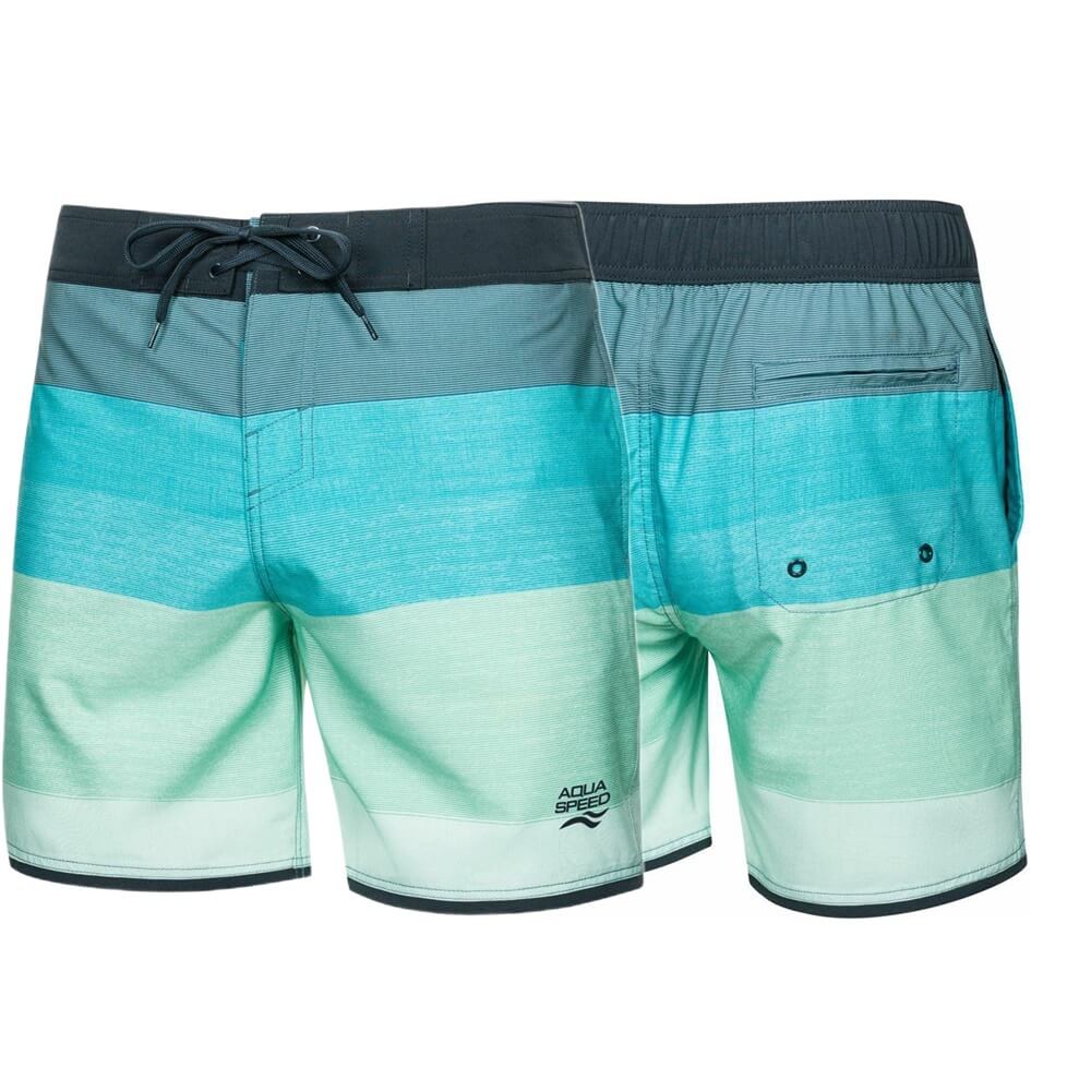 AQUA SPEED Nolan Grey/Mint vīriešu peldšorti