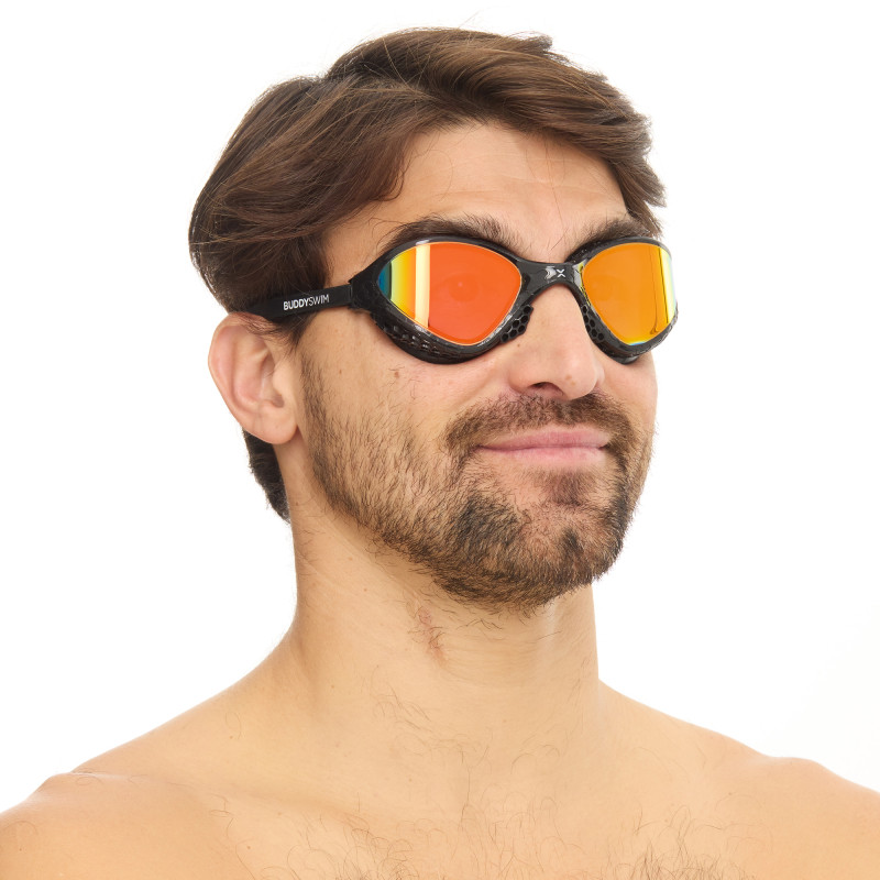 BUDDYSWIM OzeanX Mirror Black/Orange peldbrilles