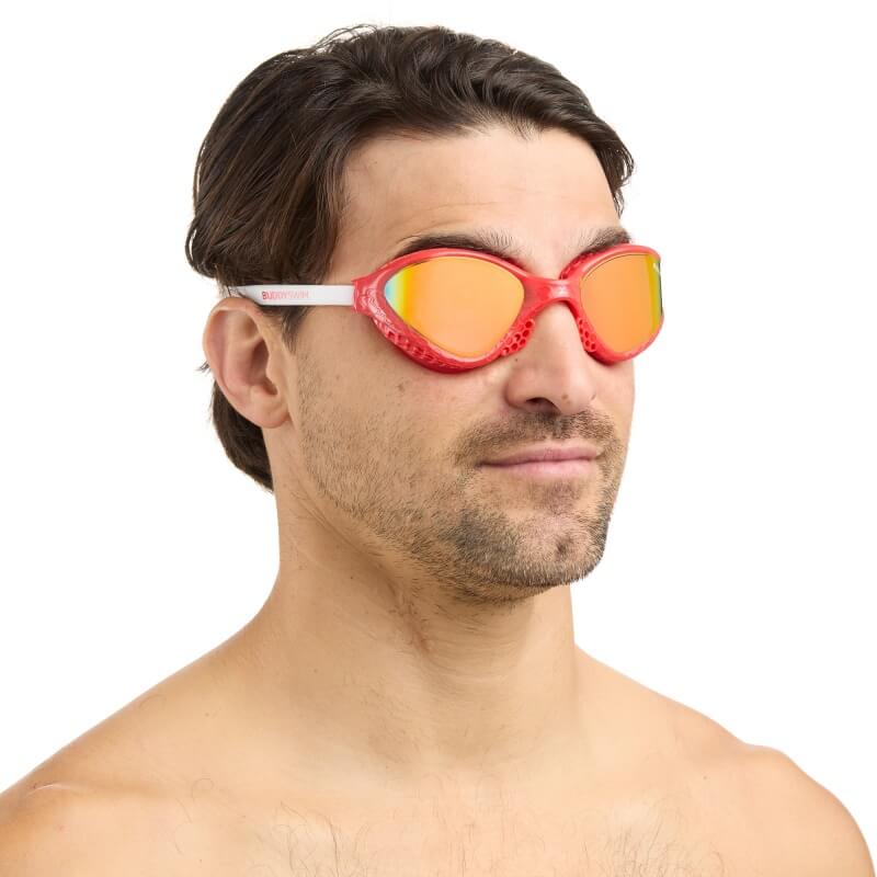BUDDYSWIM OzeanX Mirror Red-White/Orange peldbrilles