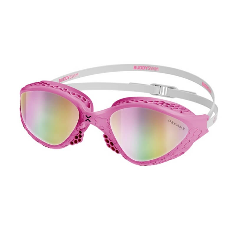 BUDDYSWIM OzeanX Mirror Pink/White/Iridium peldbrilles