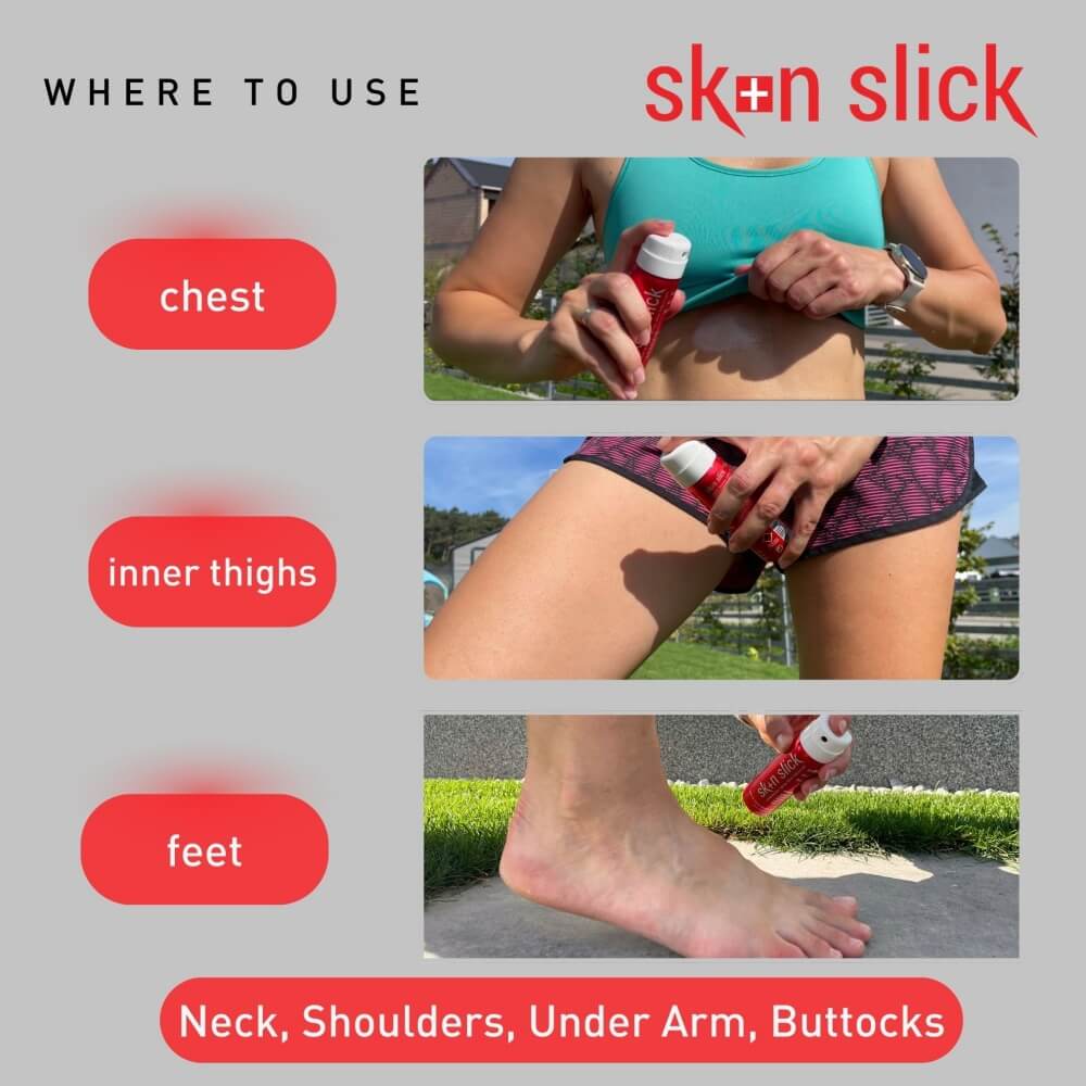 SKIN SLICK Anti-Chafe Spray izsmidzināms aerosols pret nobrāzumiem un tulznām