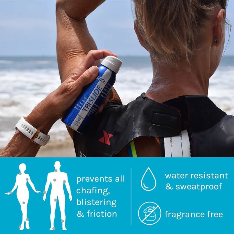 TRISLIDE Multisport ūdensnoturīgs pretberzes aerosols ādai (136 ml)
