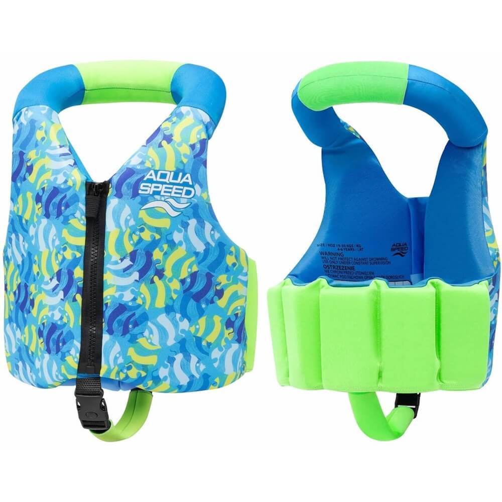 AQUA SPEED Aqua Pals Blue/Green peldēšanas veste bērniem