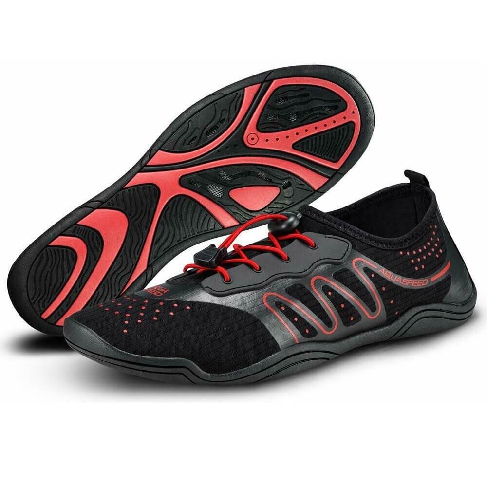 AQUA SPEED Kameleo Black/Red ūdens apavi