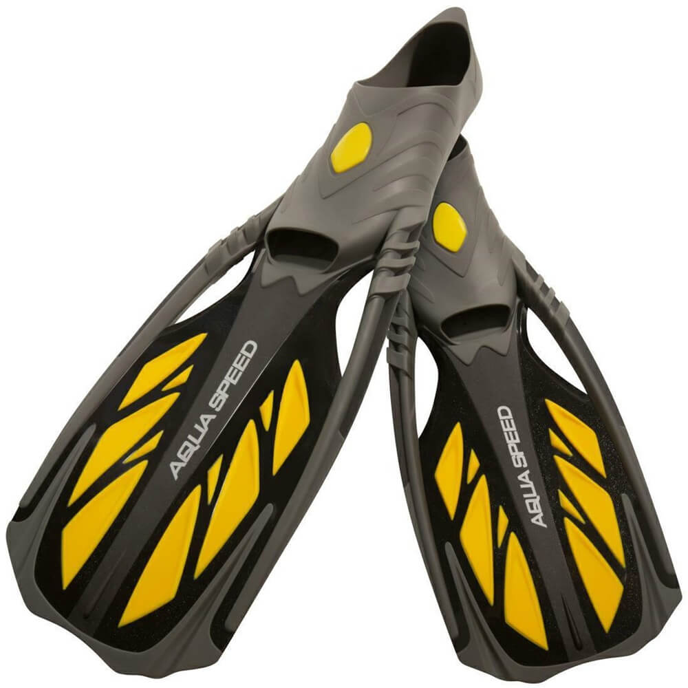 AQUA SPEED Inox Grey/Yellow snorkelēšanas pleznas