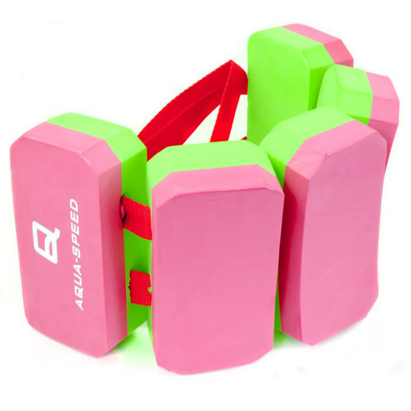 AQUA SPEED 5-daļīgā Pink/Green peldspējas josta