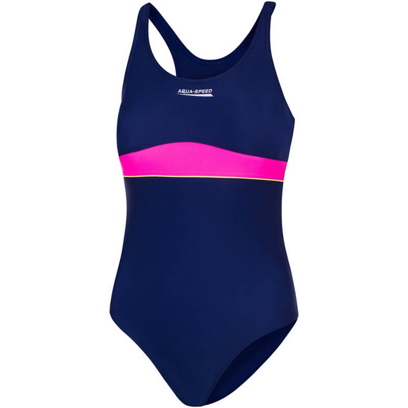 AQUA SPEED Emily Navy/Pink meiteņu peldkostīms