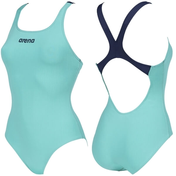 ARENA Solid Swim Pro Mint/Navy sieviešu peldkostīms