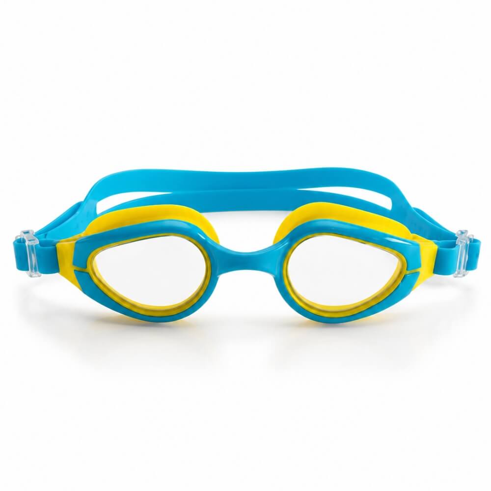 LATSWIM Sharky Blue/Yellow bērnu peldbrilles