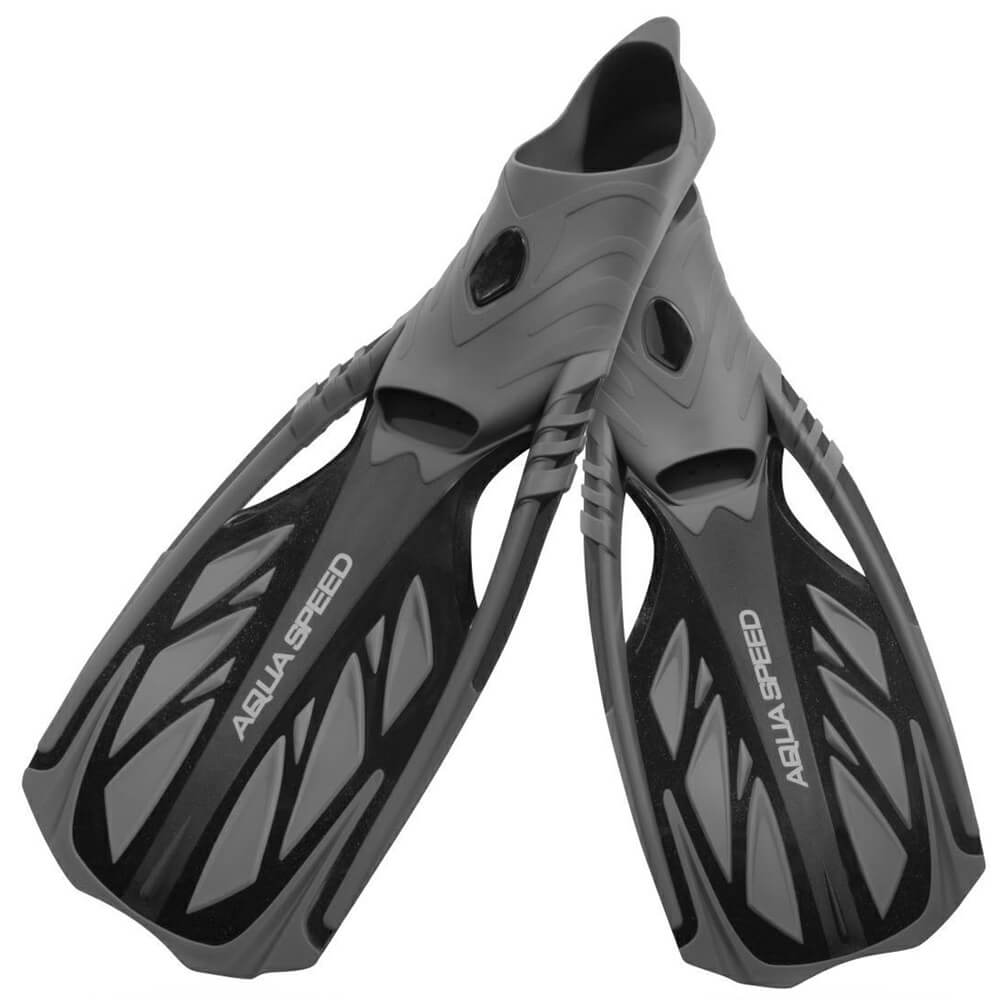 AQUA SPEED Inox Grey/Black snorkelēšanas pleznas