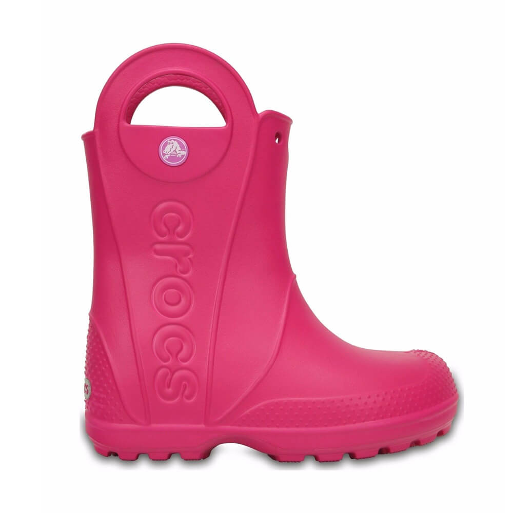 Crocs™ Handle It Rain Candy Pink bērnu lietus zābaki