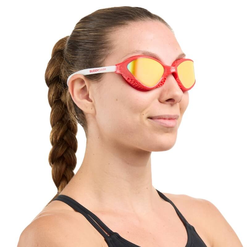 BUDDYSWIM OzeanX Mirror Red-White/Orange peldbrilles