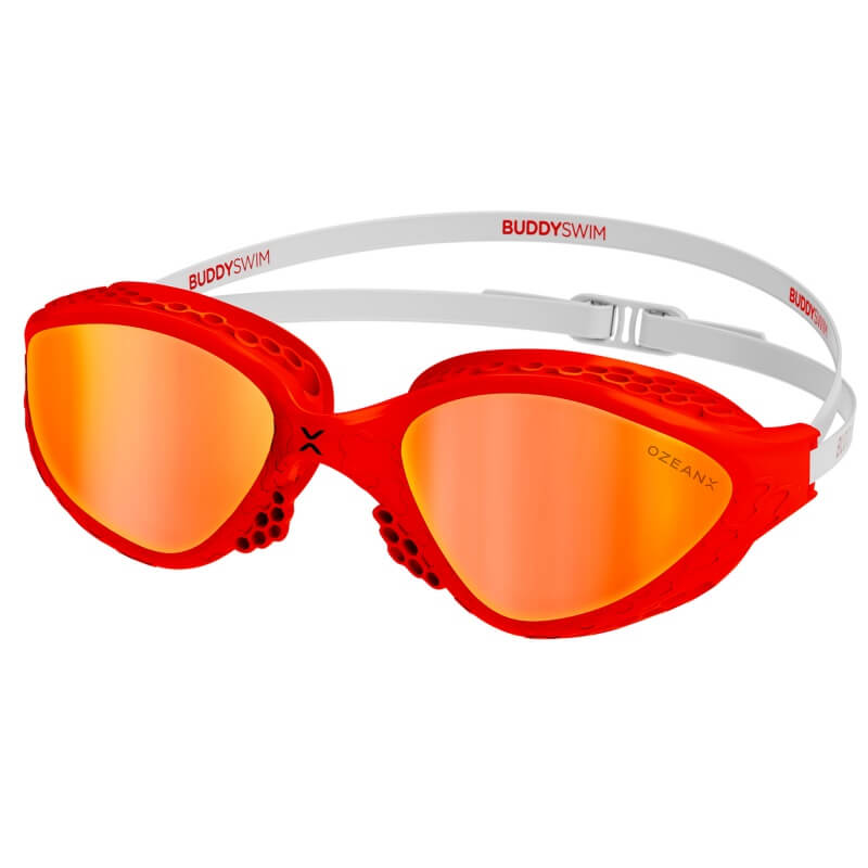 BUDDYSWIM OzeanX Mirror Red-White/Orange peldbrilles