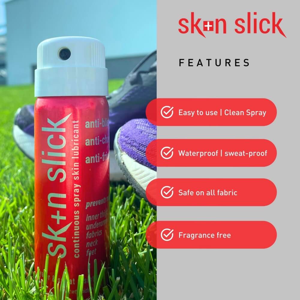 SKIN SLICK Anti-Chafe Spray izsmidzināms aerosols pret nobrāzumiem un tulznām