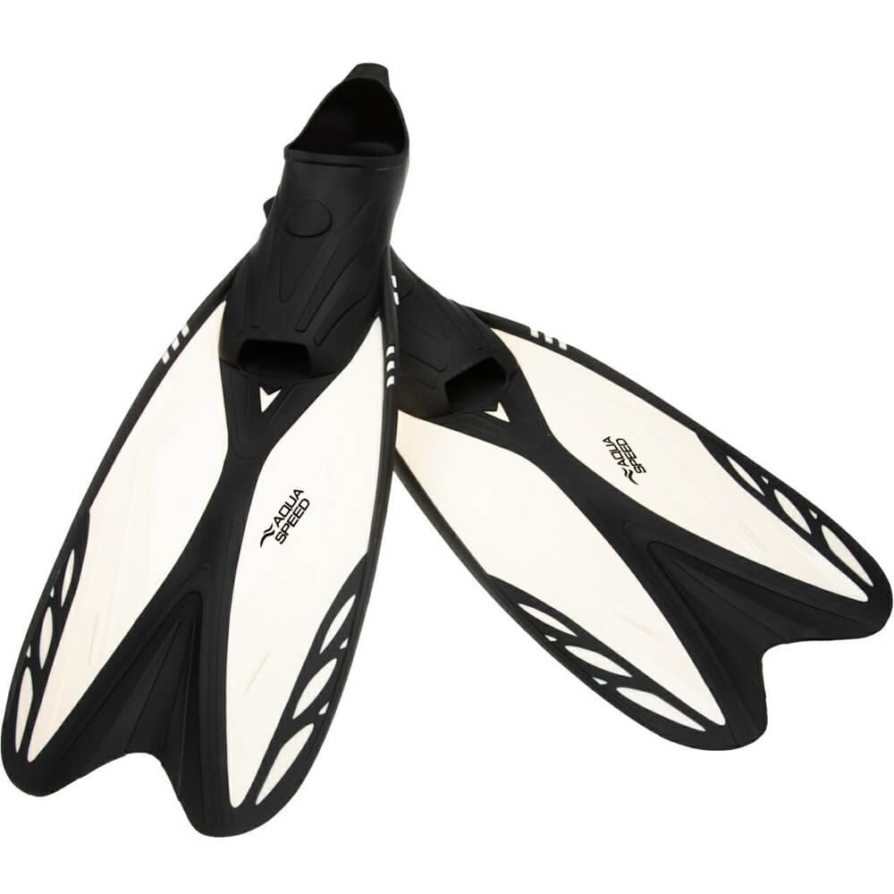 AQUA SPEED Vapor Black/White snorkelēšanas pleznas