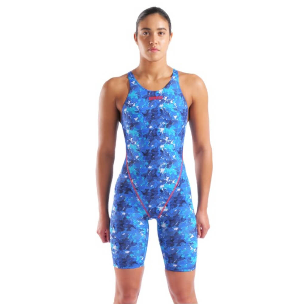 ARENA Powerskin ST Next Splashy Multicolor Open Back LE sieviešu sacensību peldkostīms