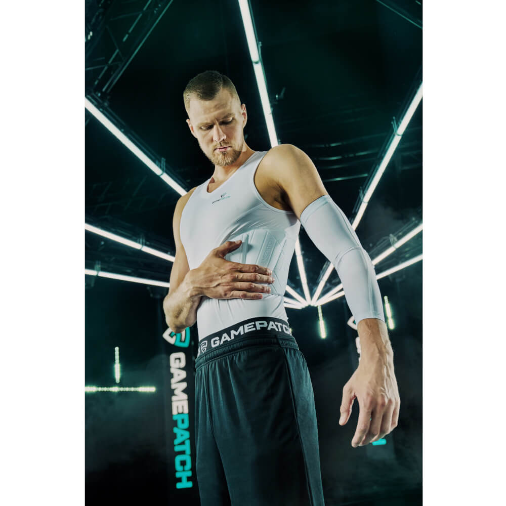 GAMEPATCH Compression Arm Sleeve White