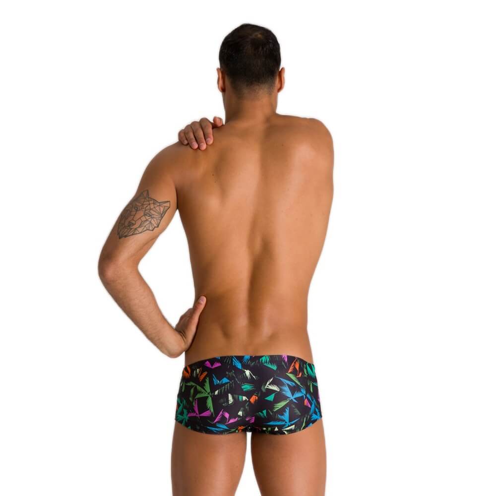 ARENA Multicolor Palms Low Waist Short Turquoise/Multi vīriešu peldbikses