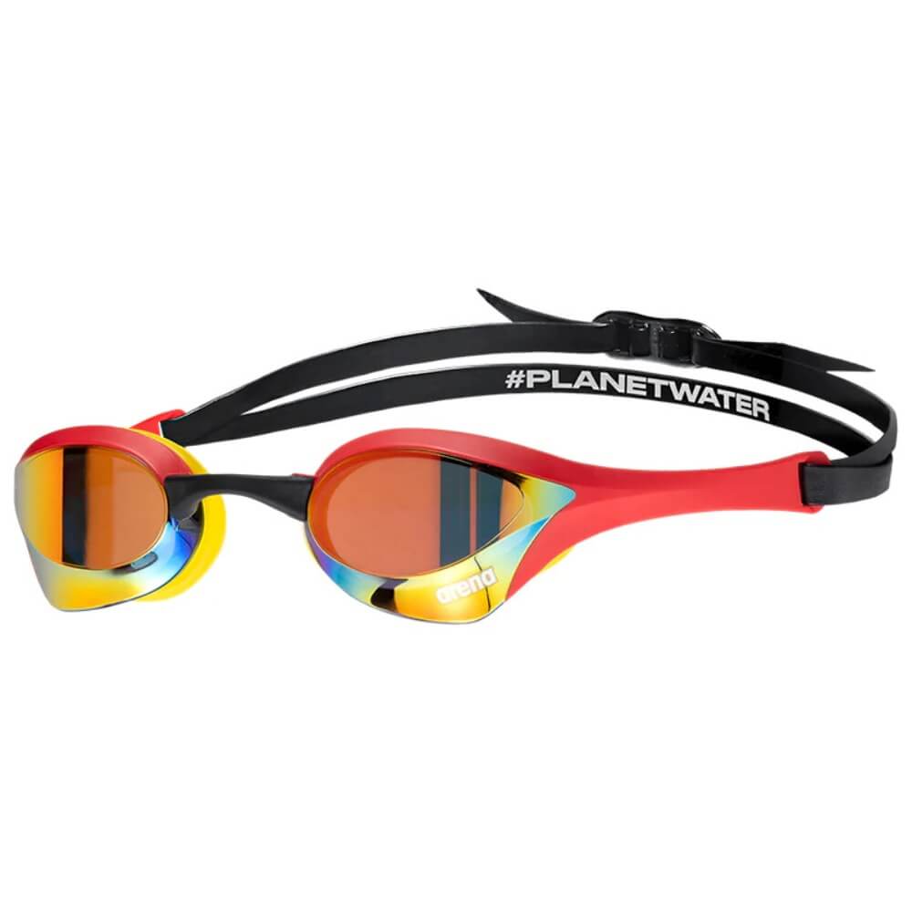 ARENA Cobra Ultra Swipe Mirror Racing peldbrilles Gold/Red