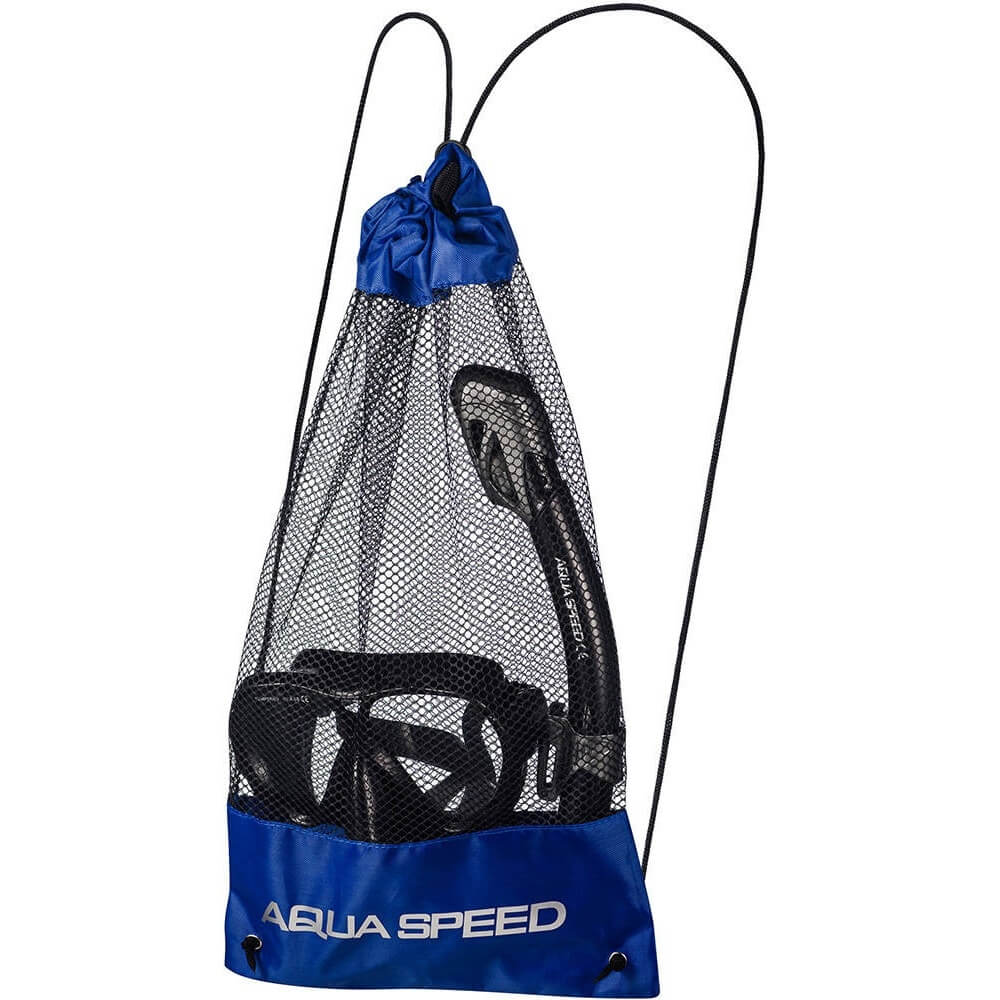 AQUA SPEED snorkelēšanas komplekts Vanua + Borneo + Tīkla maiss