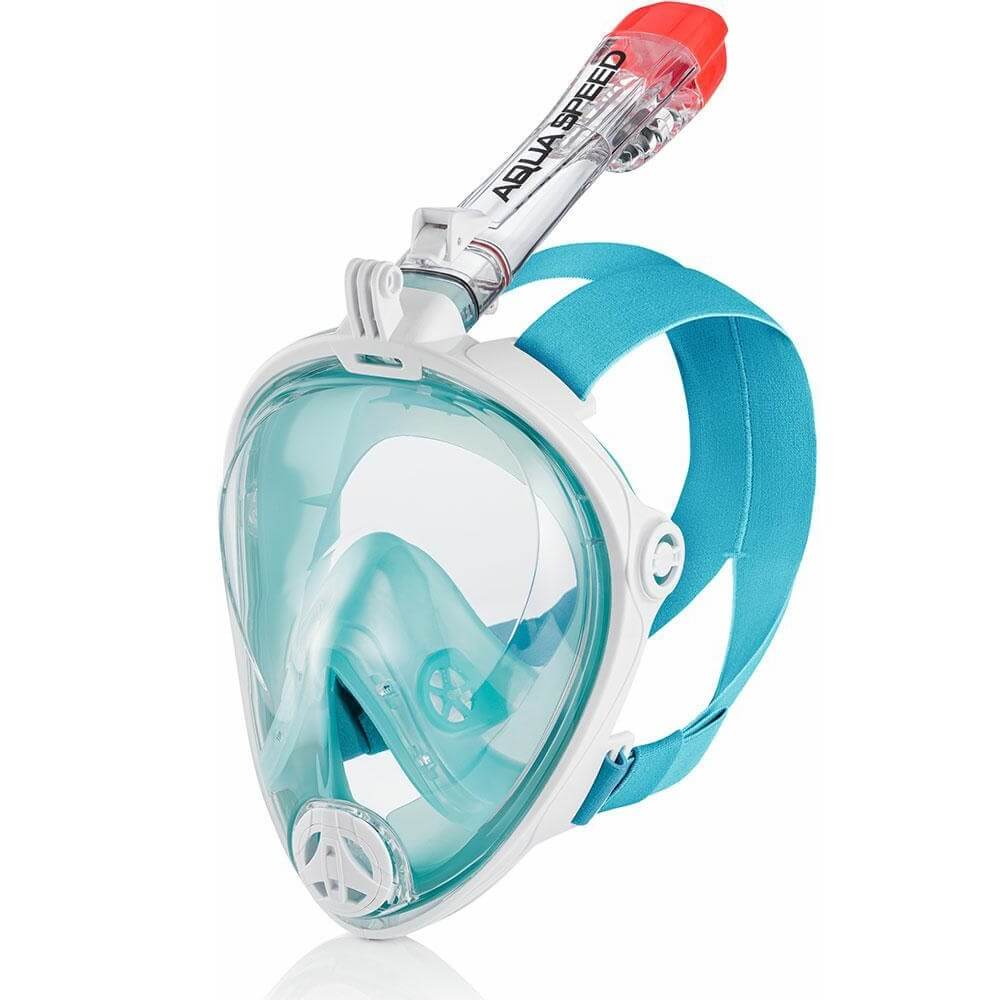 AQUA SPEED SPECTRA 2.0 White/Turquoise pilna sejas maska