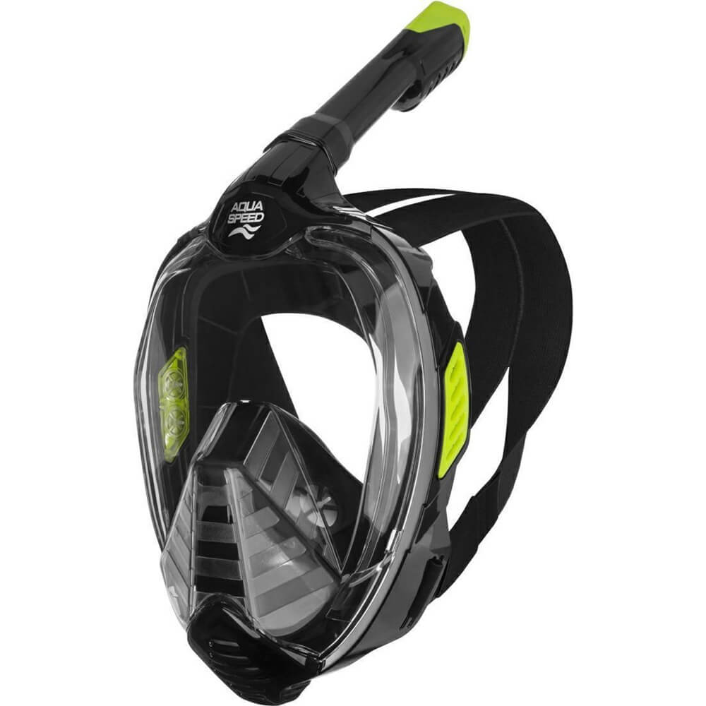 AQUA SPEED Veifa ZX Black/Green pilnas sejas maska