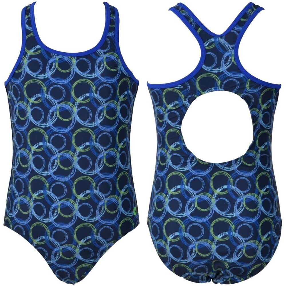 RAS Noe Sport Back Navy meiteņu peldkostīms