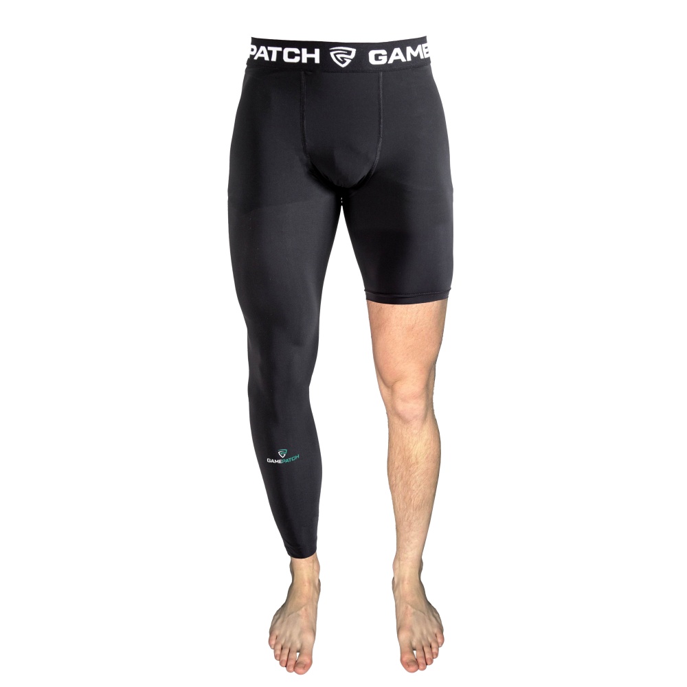 GAMEPATCH Single Leg Black kompresijas bikses (labā)