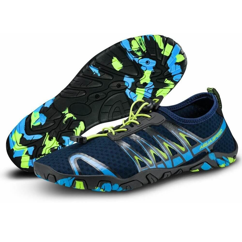 AQUA SPEED Gekko Navy/Blue/Fluo Yellow ūdens apavi