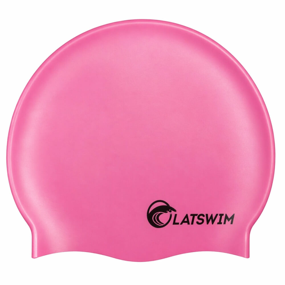 LATSWIM Pink silikona peldcepure