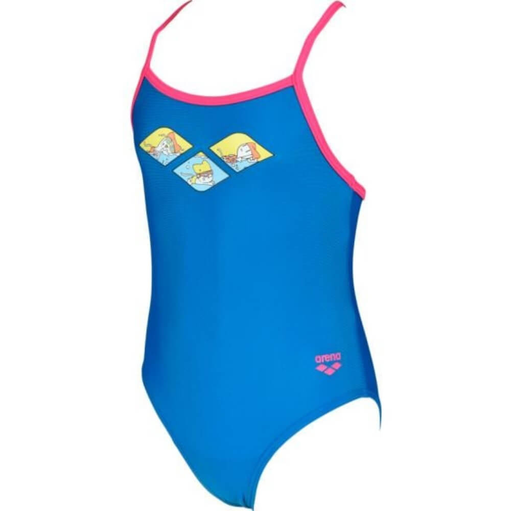 ARENA Turquoise Freak Rose meiteņu peldkostīms
