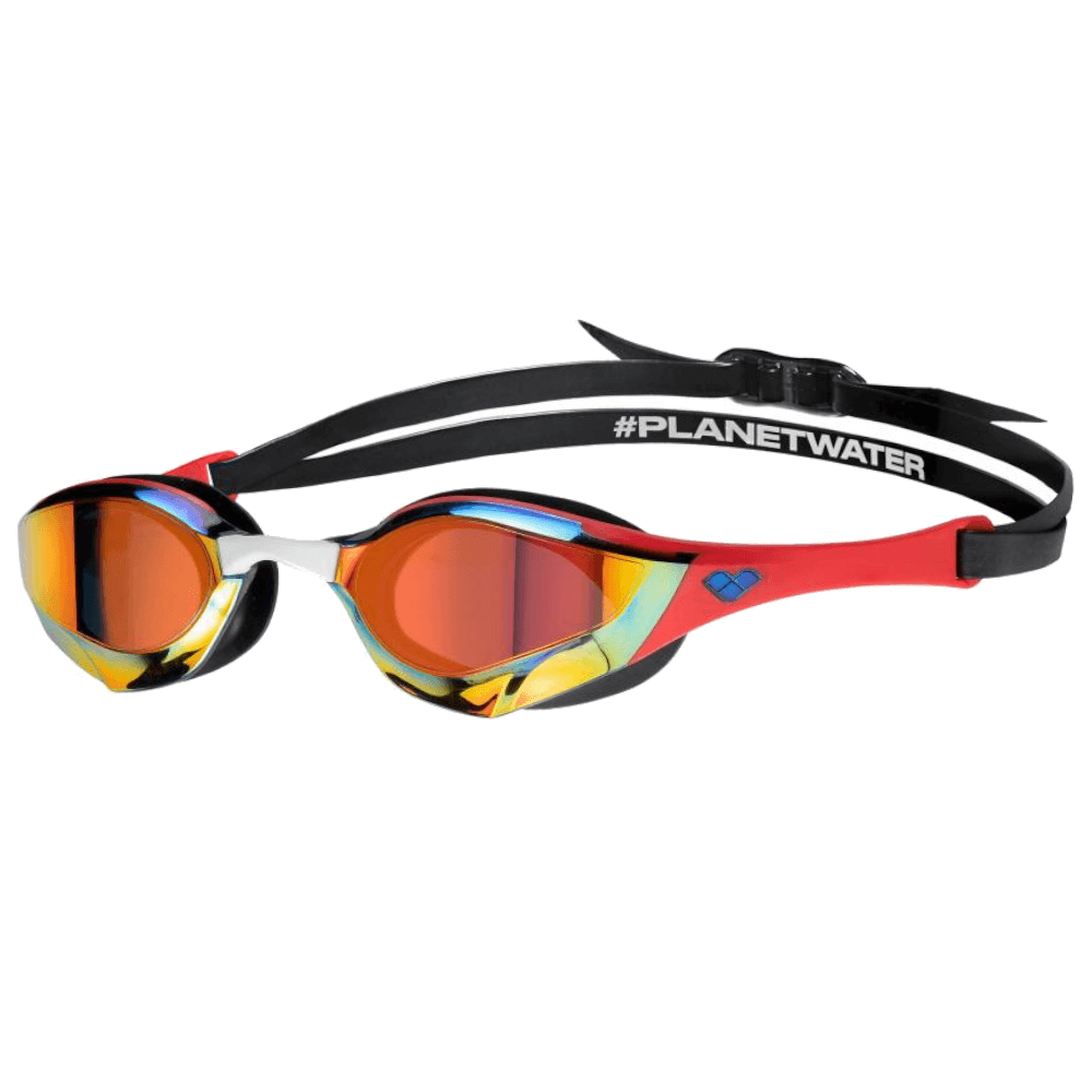 ARENA Cobra Edge Swipe Mirror Gold/Red peldbrilles