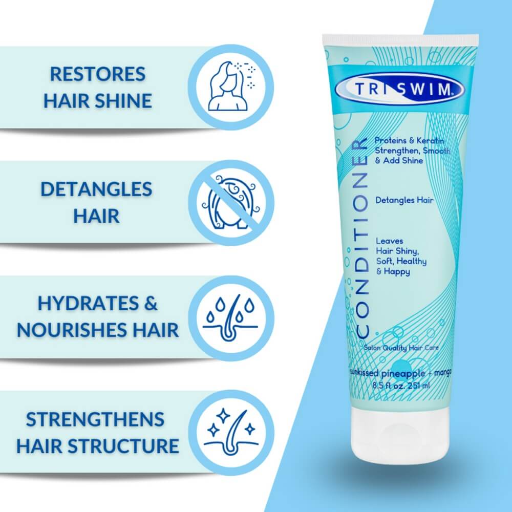 TRISWIM Regenerating Hair Conditioner For Swimmers Pineapple & Mango (251ml) kondicionieris