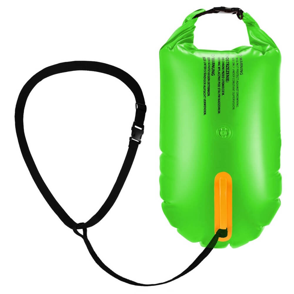 AQUA SPEED Open Water 17L Green peldēšanas boja