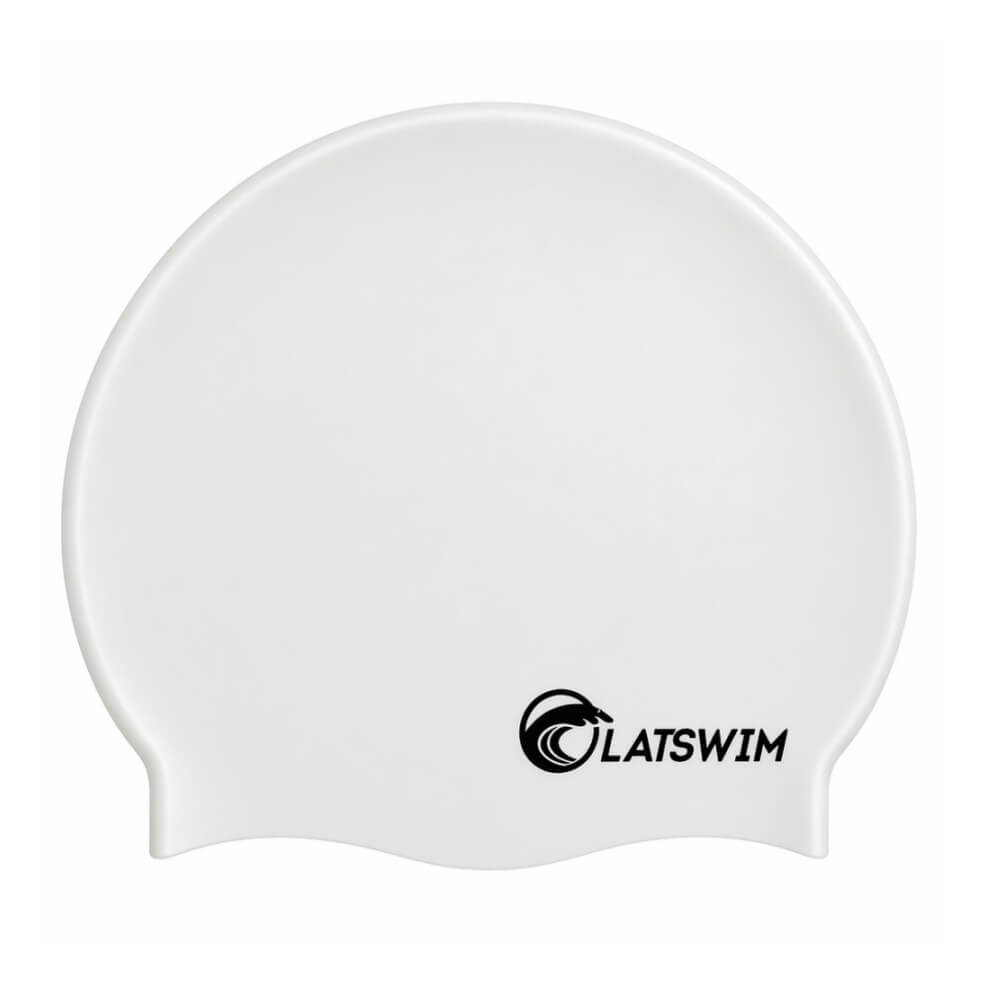 LATSWIM White silikona peldcepure