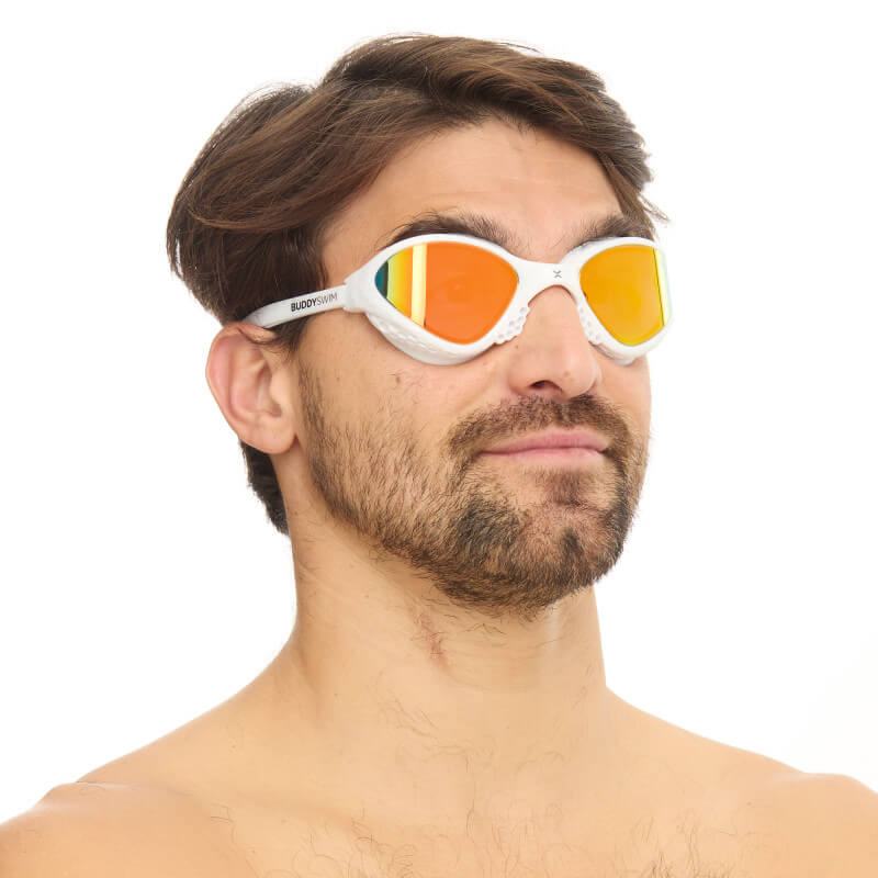 BUDDYSWIM OzeanX Mirror White/Orange peldbrilles
