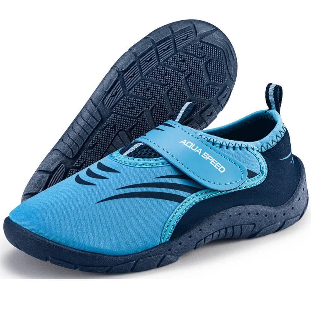 AQUA SPEED Model 27E Light Blue/Navy bērnu ūdens apavi