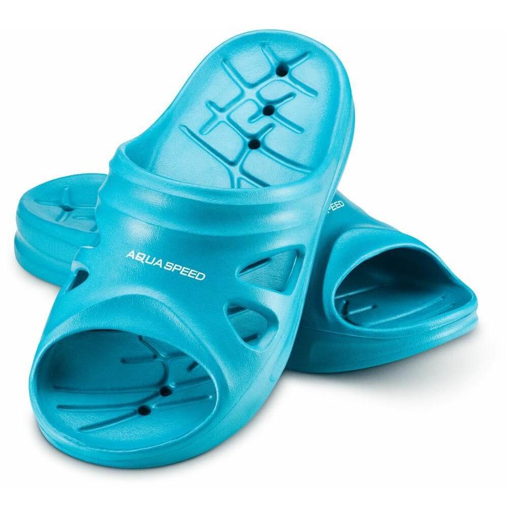 AQUA SPEED Florida Turquoise jauniešu baseina čības