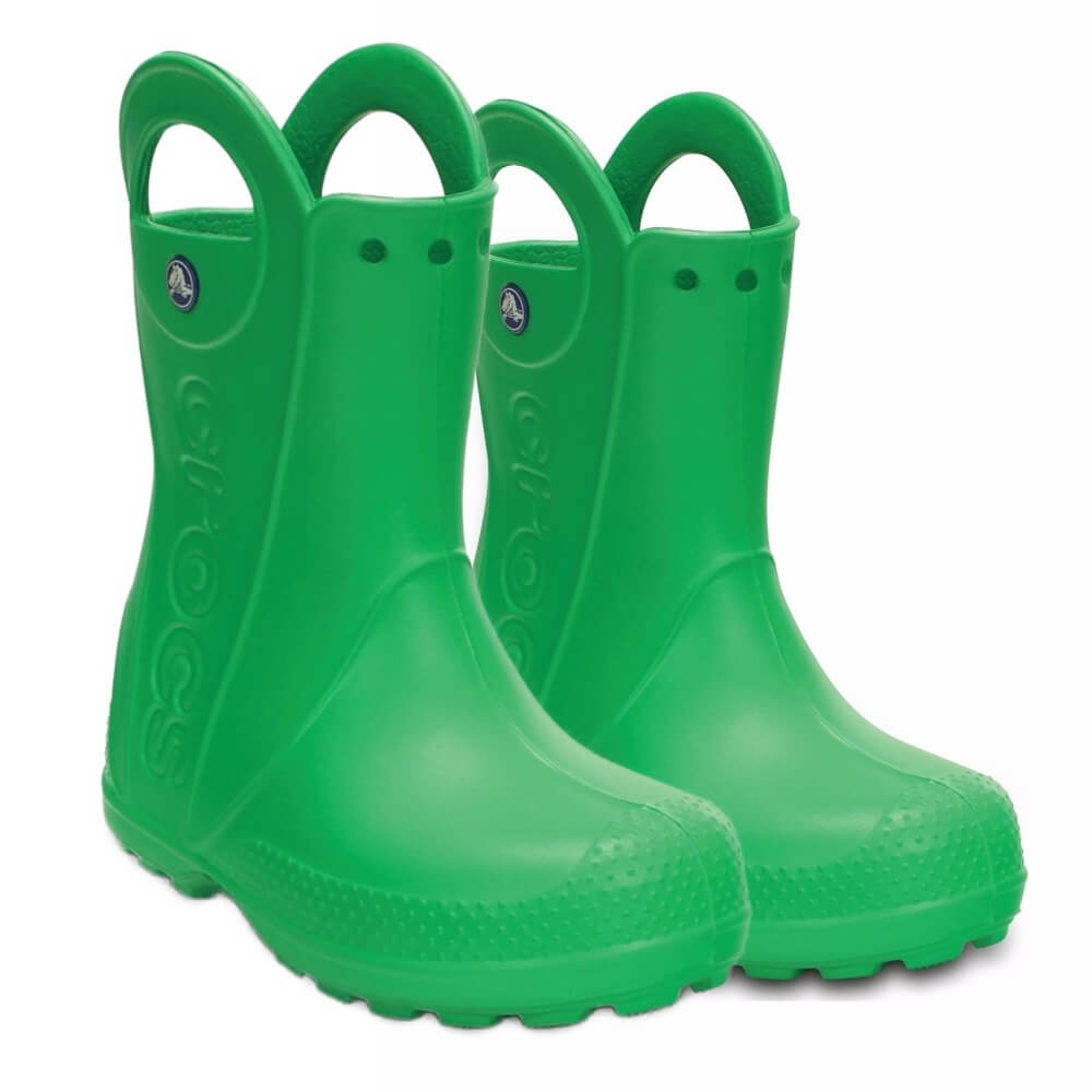 Crocs™ Handle It Rain Grass Green bērnu lietus zābaki