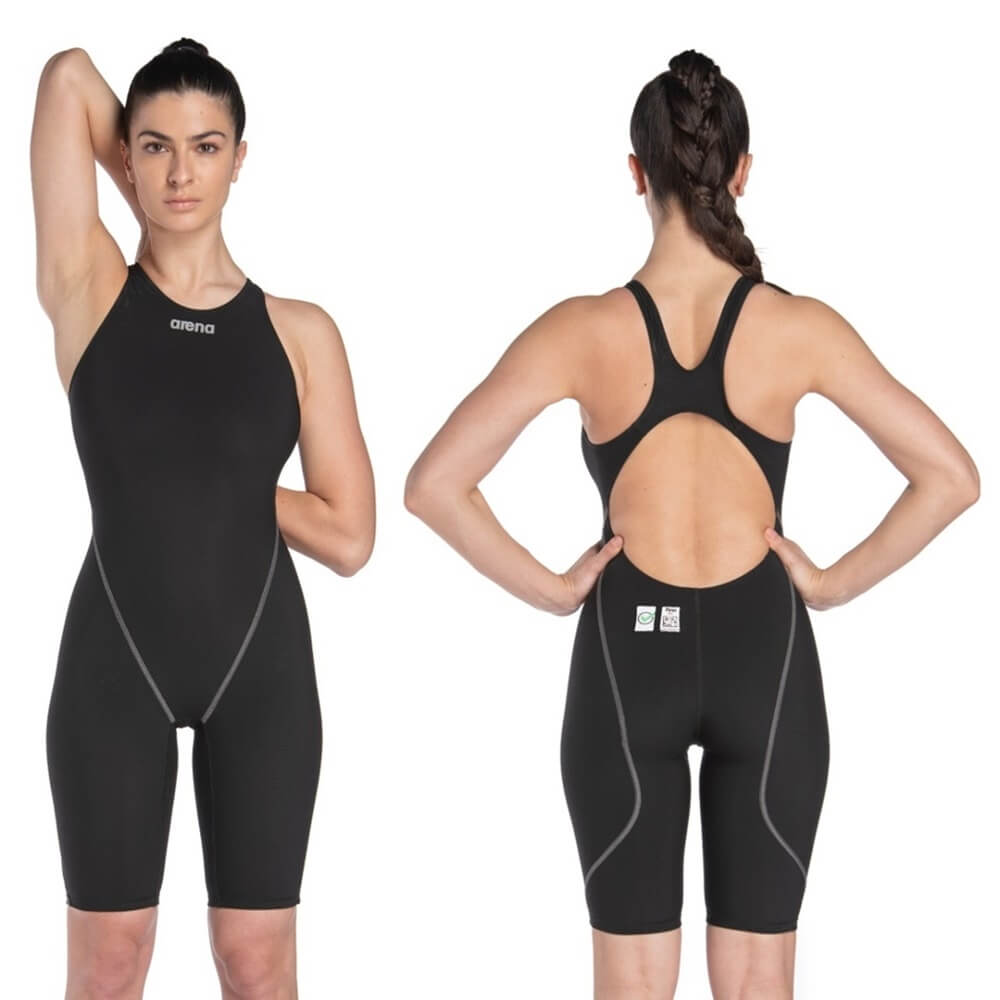 ARENA Powerskin ST Next Open Back Black sieviešu sacensību peldkostīms